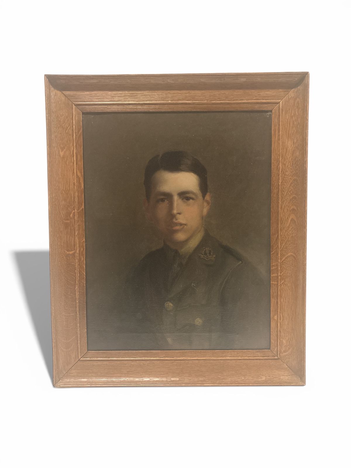 Oil Portrait Of A First World War Soldier Signed G Hindle 1917