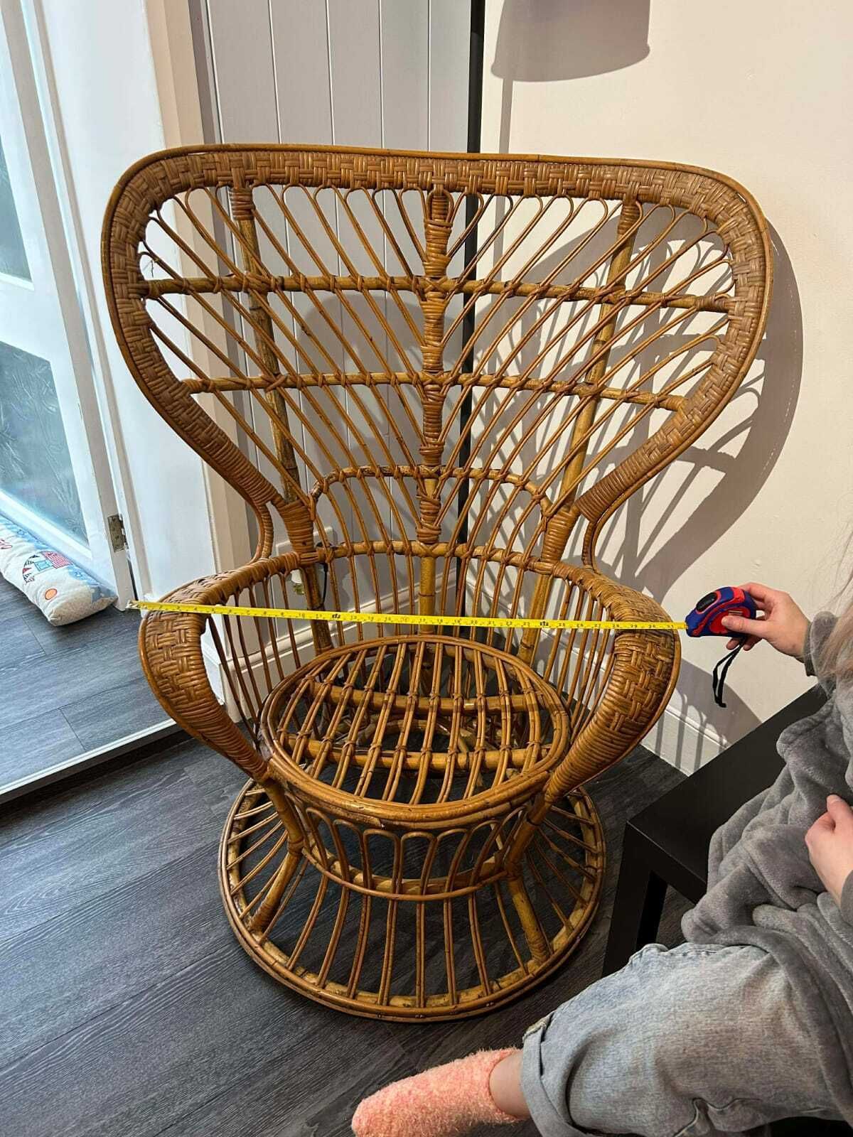 Gio Ponti 1950's Rattan Chair photo for sale