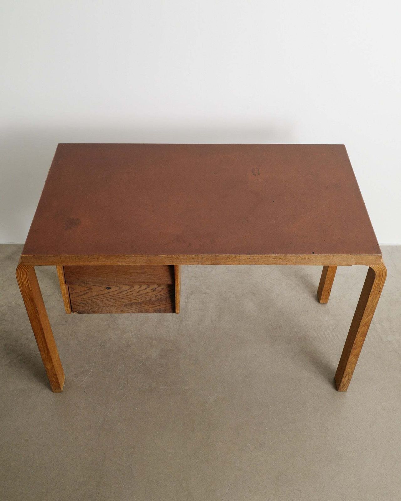 Early Finnish Mid Century Wooden Working Desk & Chair By Alvar Aalto, 1940s photo vinterior