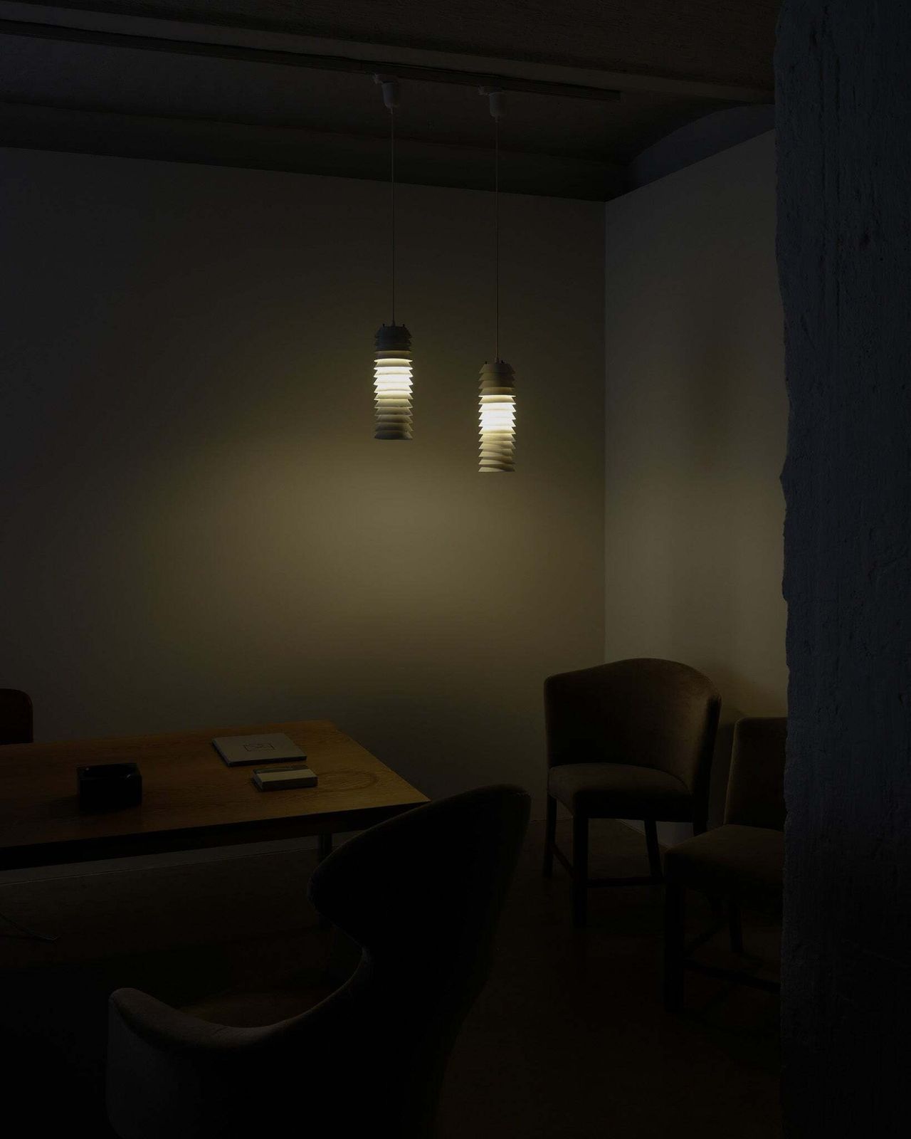 Pair Of Finnish Mid Century Maija The Bee Ceiling Pendants By Ilmari Tapiovaara, 1960s photo Lighting