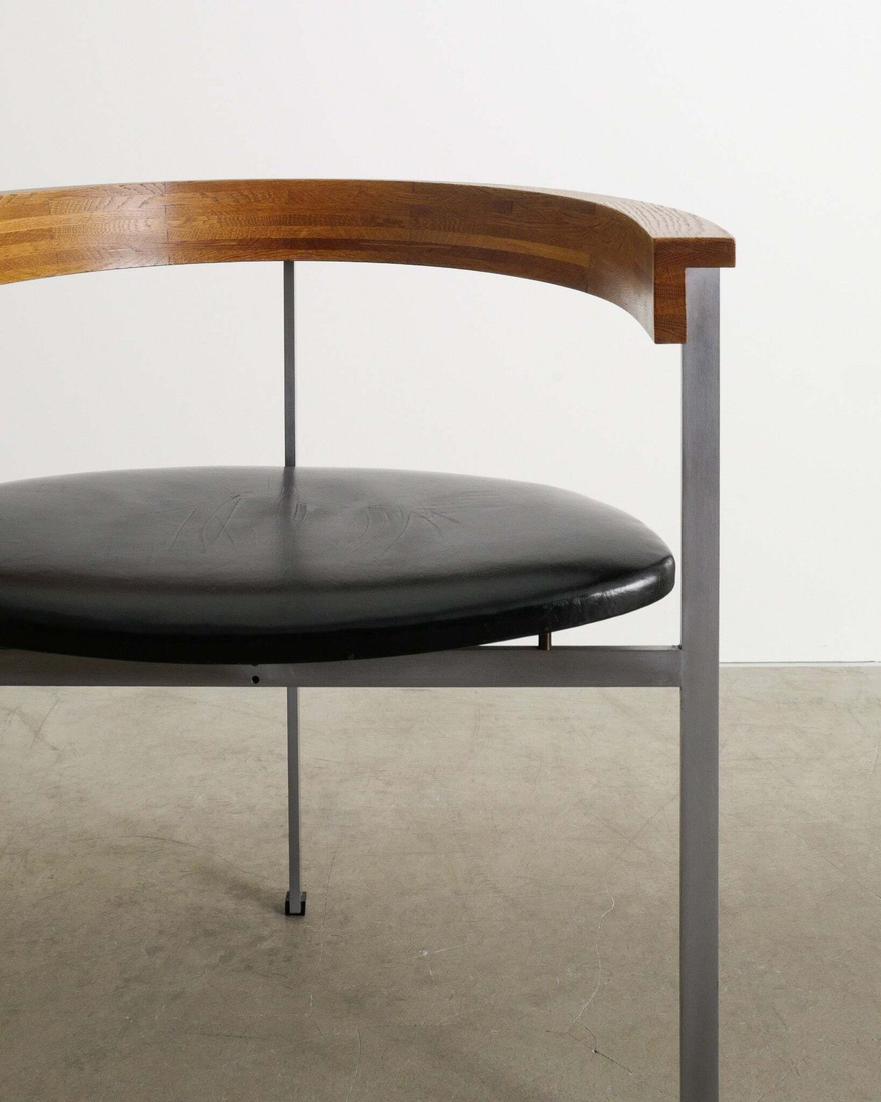 Danish Mid Century Poul Kjaerholm "Pk11" Wooden Leather Office Armchair By E. Kold, 1960s photo for sale