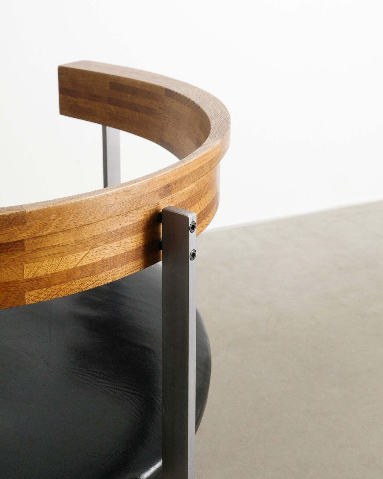 Danish Mid Century Poul Kjaerholm "Pk11" Wooden Leather Office Armchair By E. Kold, 1960s photo Furniture