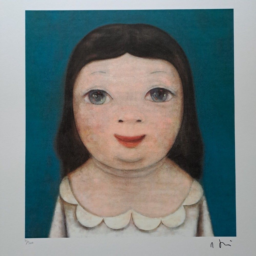 Nara Yoshitomo Signed Girl Certificate photo for sale