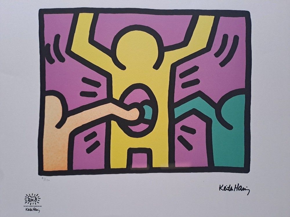 Keith Haring Signed To The Memory Of John Lennon Certificate