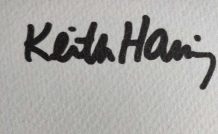 Keith Haring Signed To The Memory Of John Lennon Certificate photo 550.0