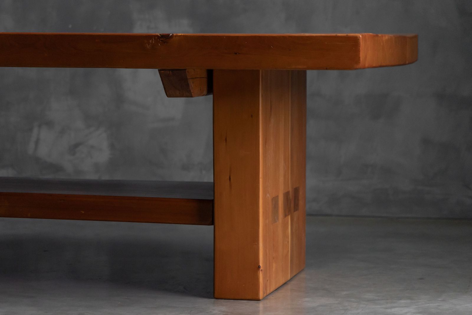 photo for sale Elmwood Dining Table In The Style Of Pierre Chapo, 1960s