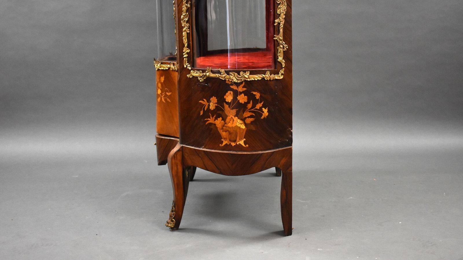 photo furniture 19th Century French Walnut & Ormolu Mounted Vitrine Cabinet