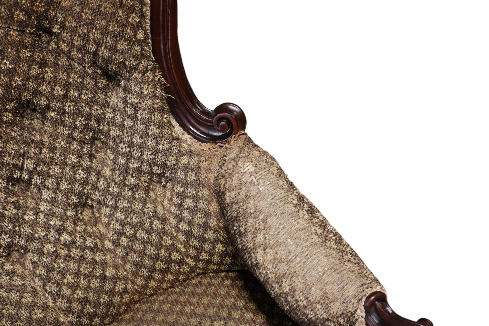 photo furniture Victorian Antique Mahogany Spoon Back Armchair / Library Chair