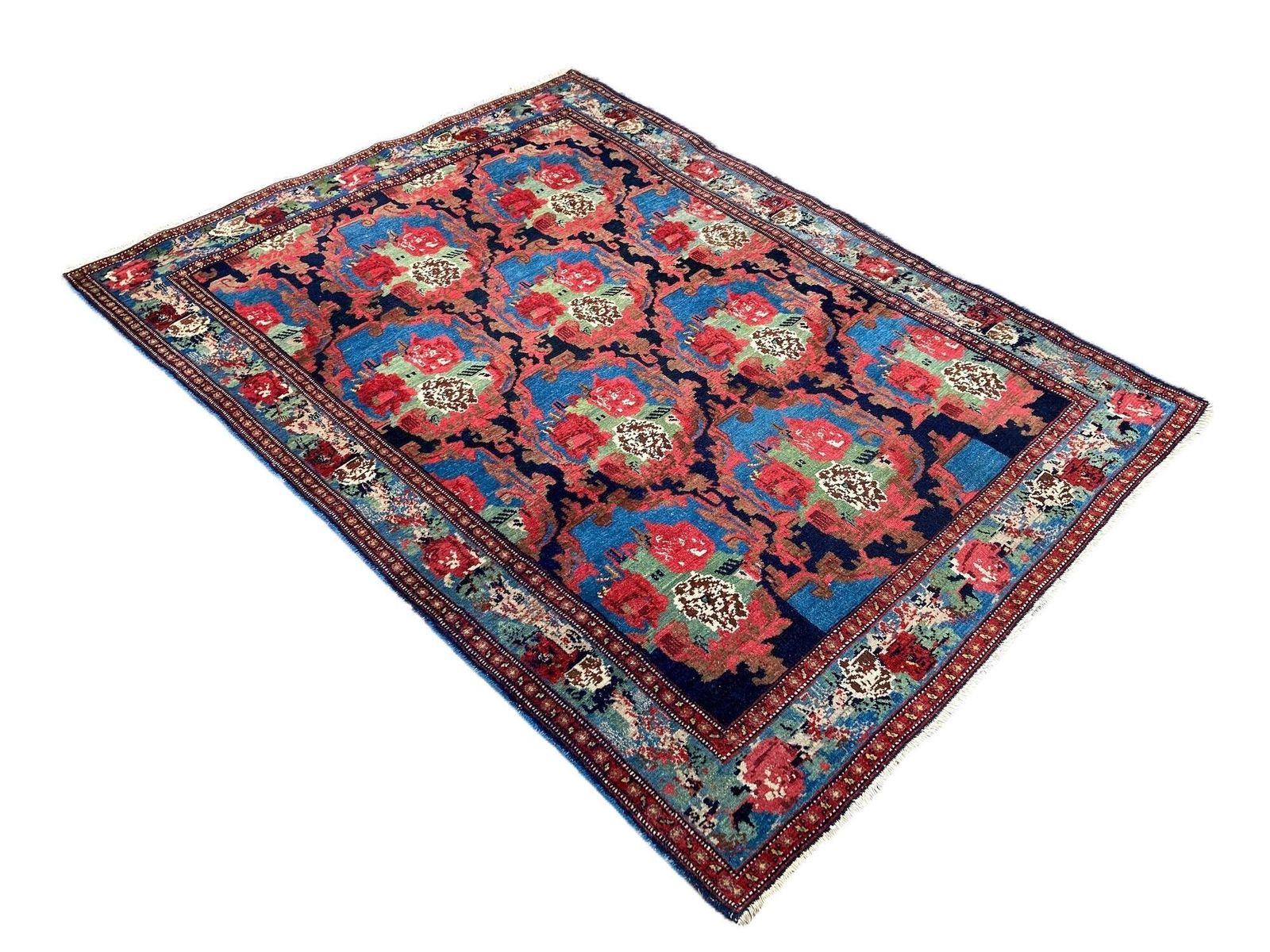 Antique Senneh Rug 1.82m X 1.38m photo for sale