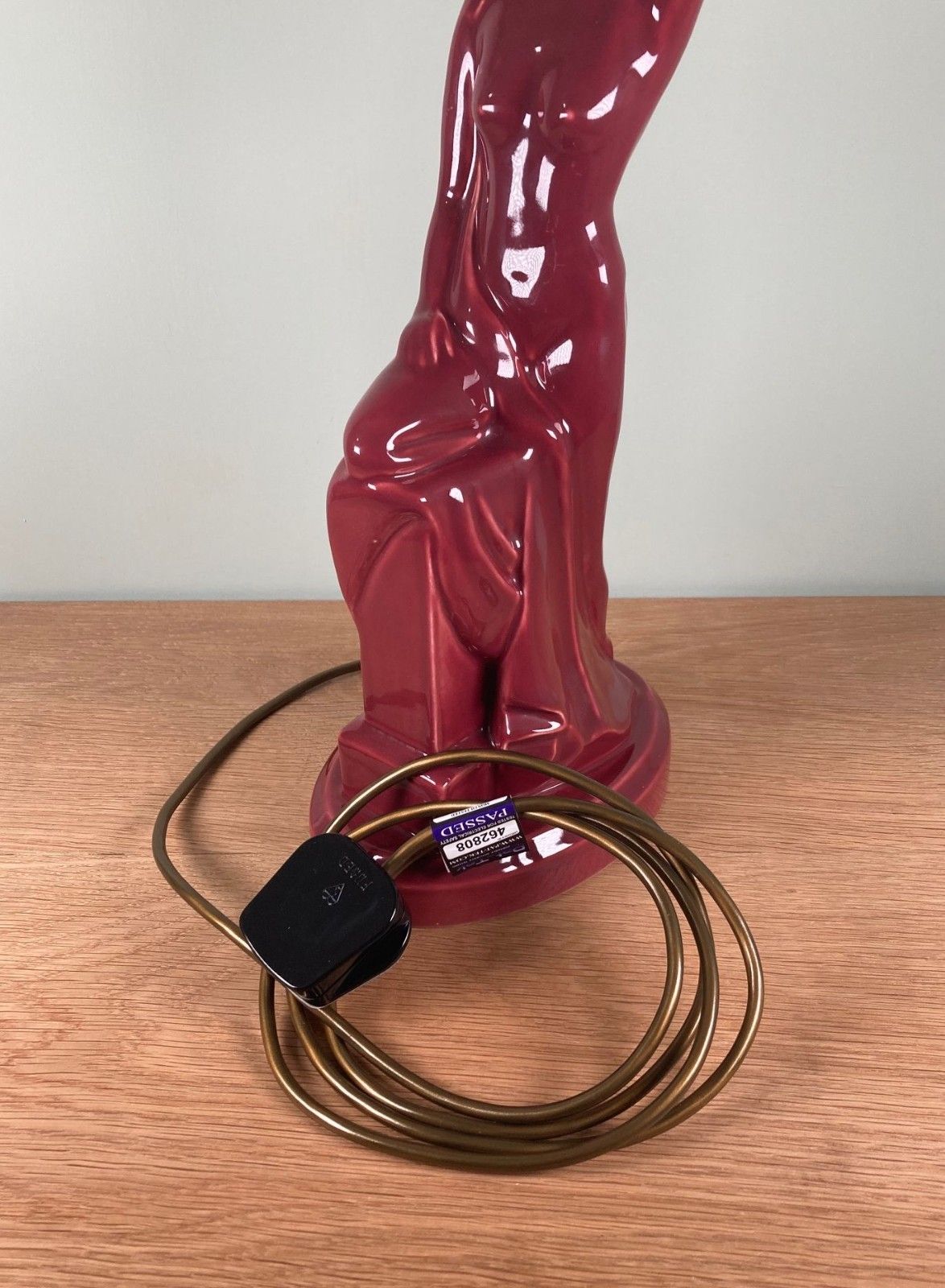 photo furniture Vintage Mid Century Ceramic Lamp Base Figural Semi Nude Lady  H45cm
