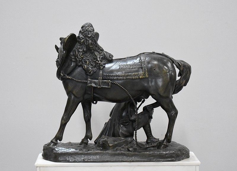 3112.66 Marble And Bronze Clock By Théodore Gechter  19th Century photo