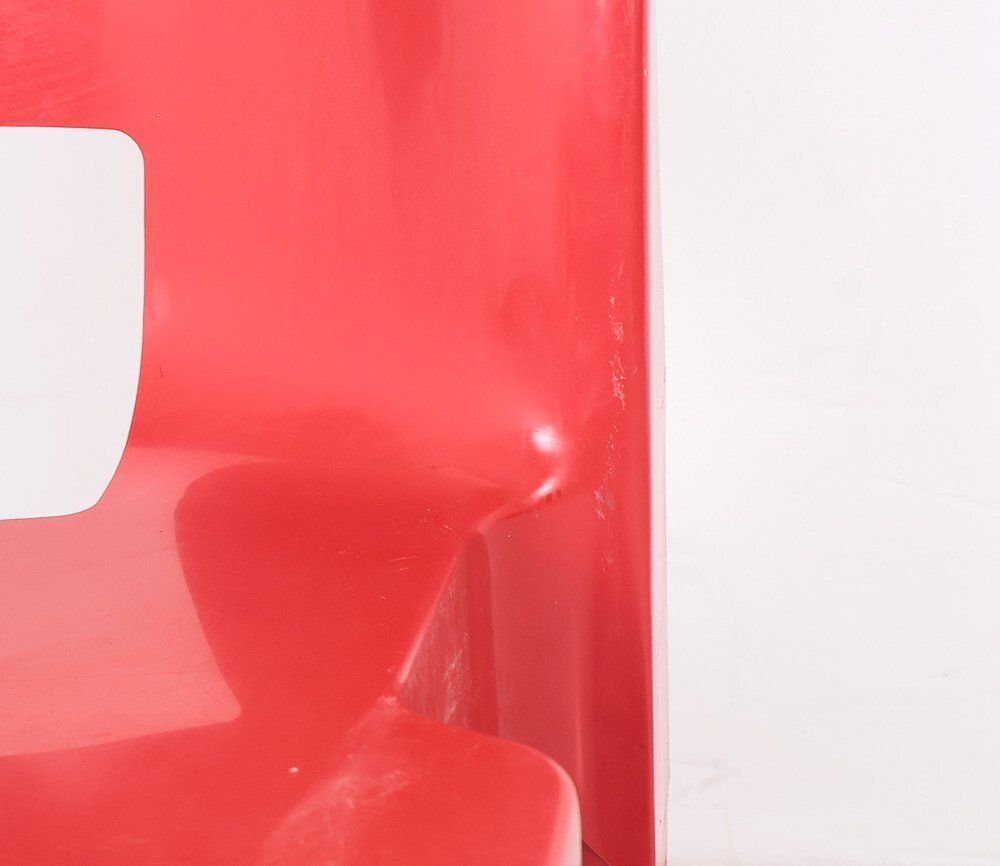 623.0 Vintage Universal Chairs In Red By Joe Colombo For Kartell, 1960s, Set Of 2 photo