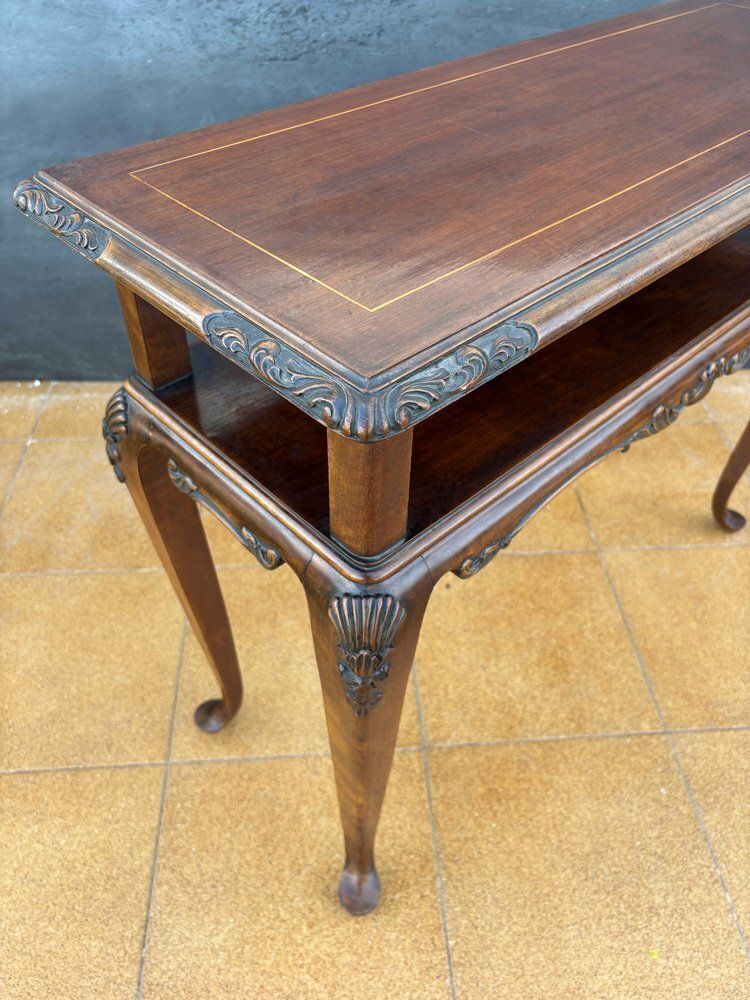 photo furniture French Louis XV Style Carved Console Table With Cabriolé Legs, 1950