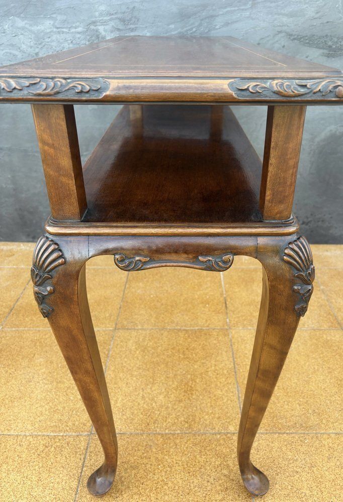 photo for sale French Louis XV Style Carved Console Table With Cabriolé Legs, 1950