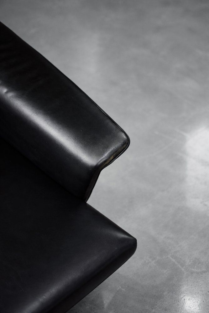 Mid Century Modern Danish Black Leather Lounge Chair By Georg Thams For A/S Vejen Polstermöbelfabrik, 1960s photo furniture