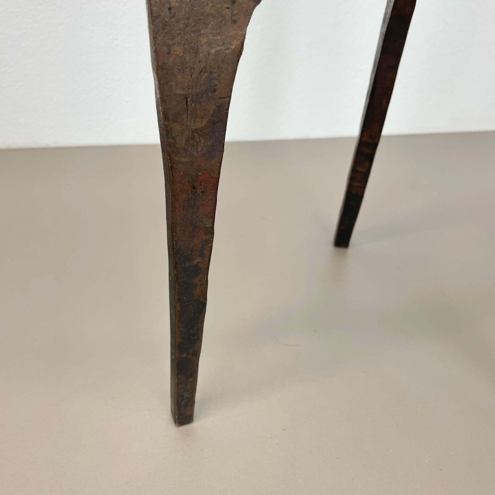 Home Decor Xl 70cm Modernist Sculptural Brutalist Copper Tripod Candleholder, Austria 1950s photo