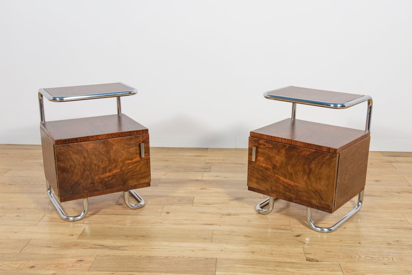 Mid Century Bauhaus Nightstands From Mücke Melder, Czechoslovakia, 1930s, Set Of 2 photo 2543.0