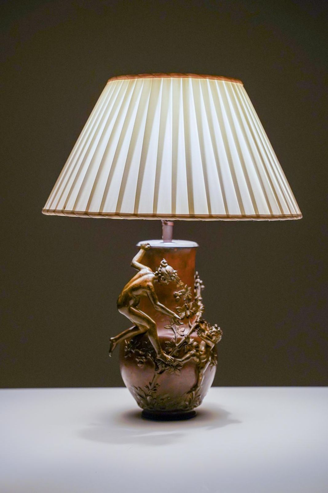 Bronze Table Lamp From A Vase By Eugène Provost, France photo for sale