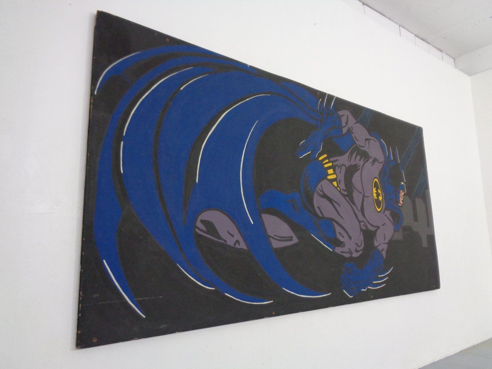 photo furniture American Artist, Large Batman Street Art Image, Acrylic Painting On Hardboard, 1990s