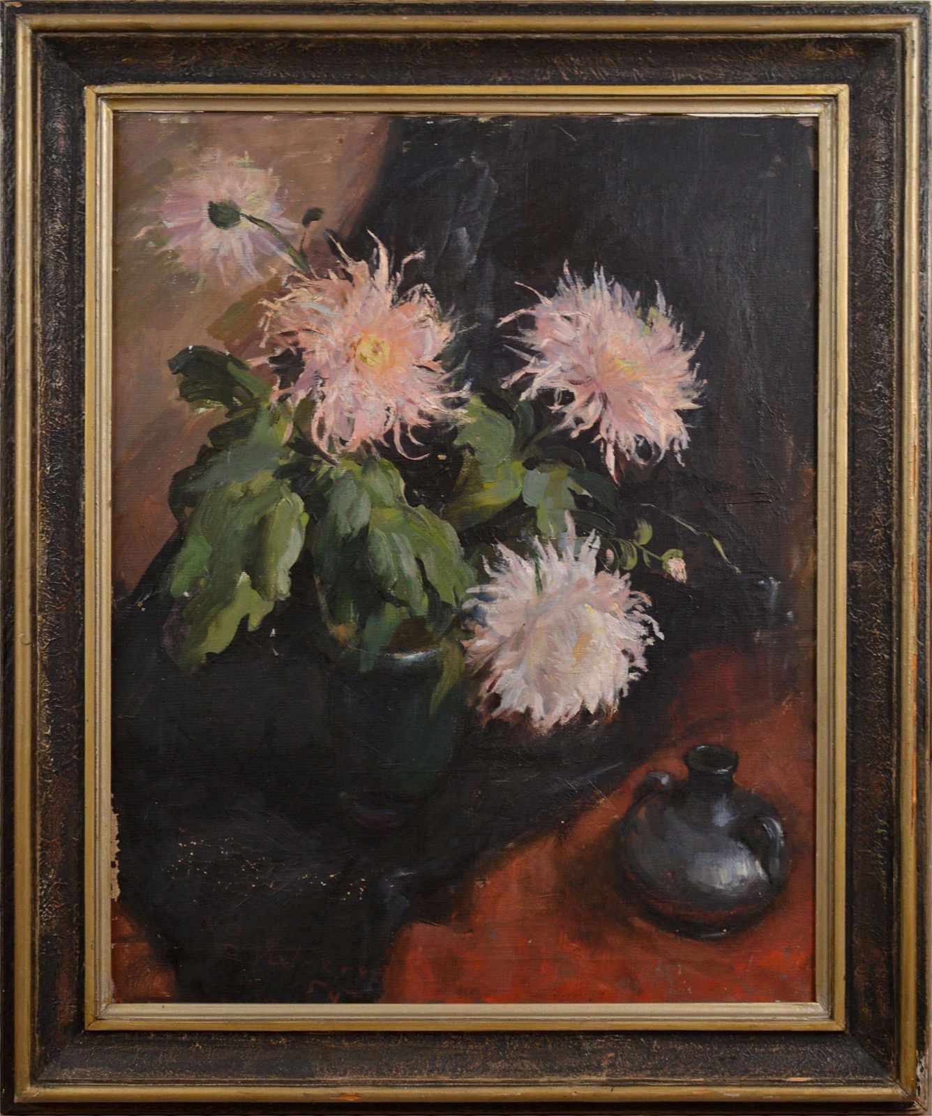 Rita Valnerechrysanthemums. 1954. Oil On Canvas. 72x57 Cm1954 photo furniture