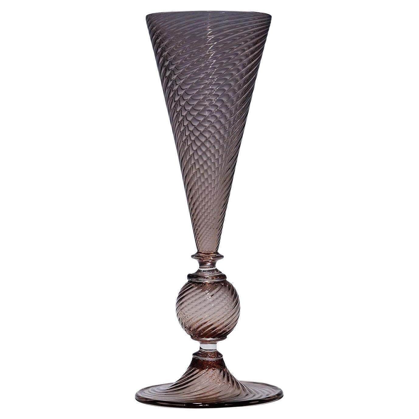 Vetro Soffiato Glass Vase, Venini Murano Ca. 1950s
