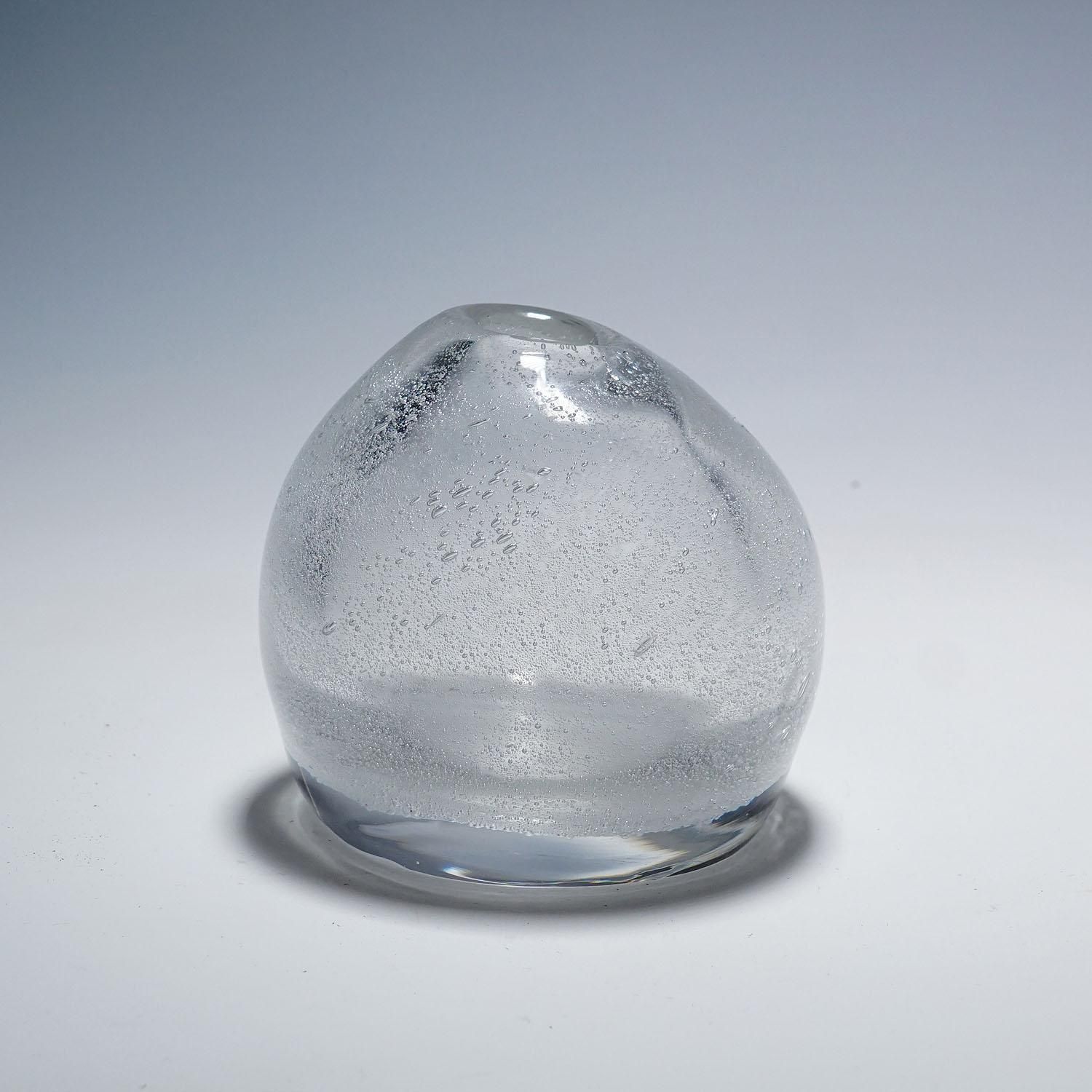 Art Glass Vase With Sodium Bubbles Tapio Wirkkala For Iittala 1940s photo for sale