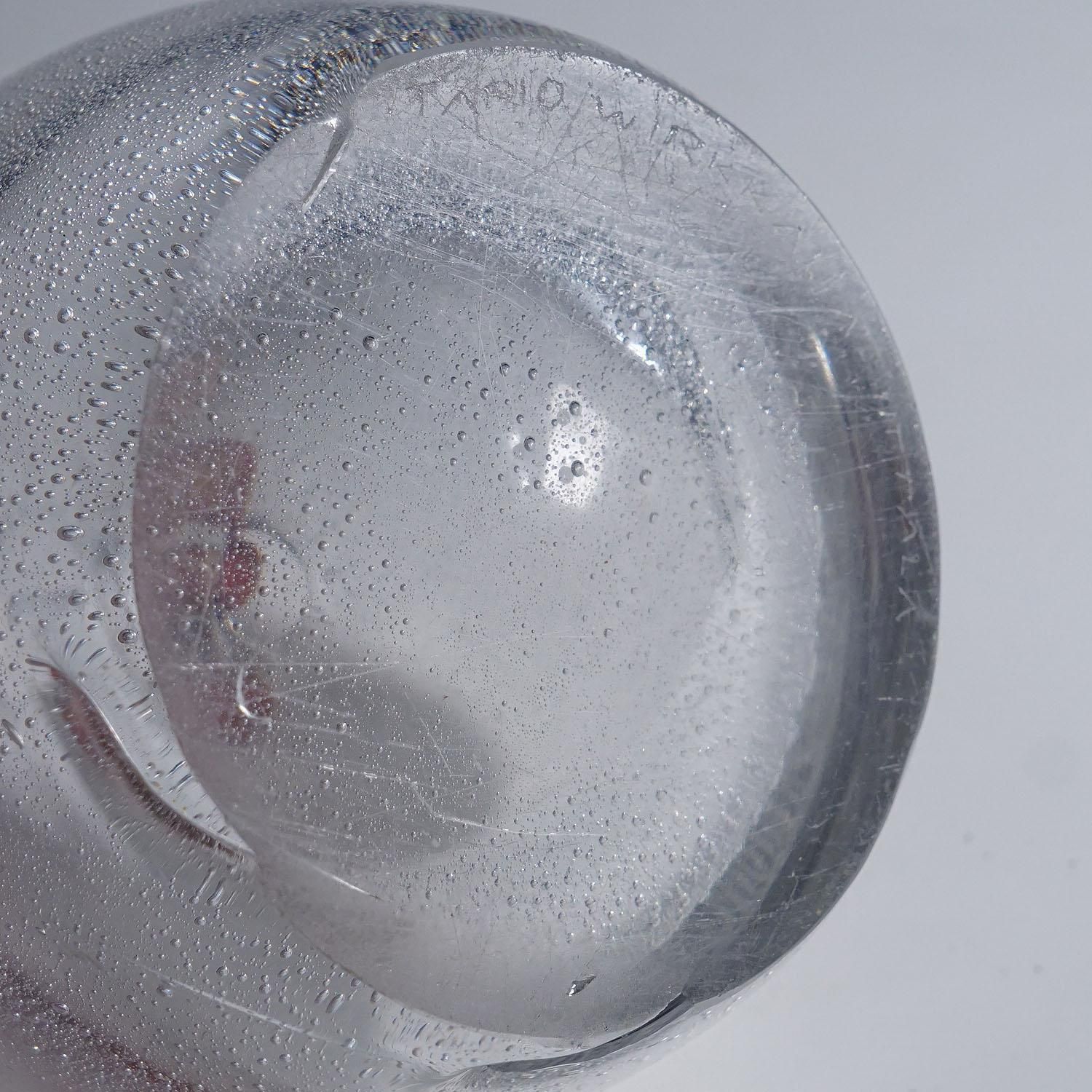 Art Glass Vase With Sodium Bubbles Tapio Wirkkala For Iittala 1940s photo 324.0