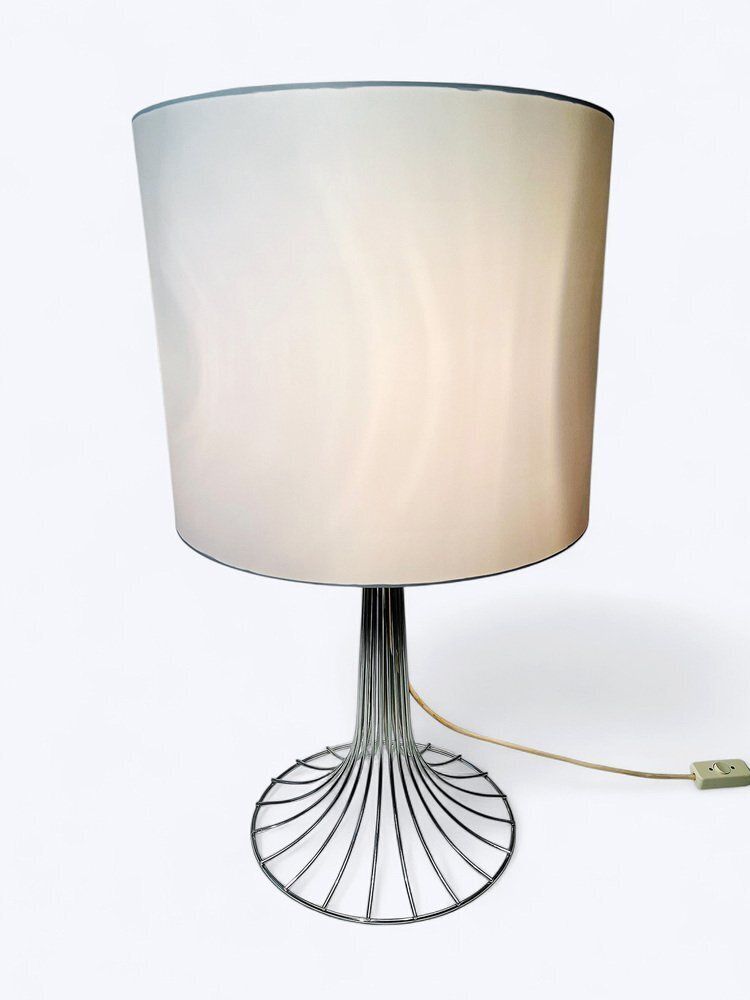 Chrome Table Lamp By Verner Panton For Fritz Hansen, Denmark, 1960s photo furniture