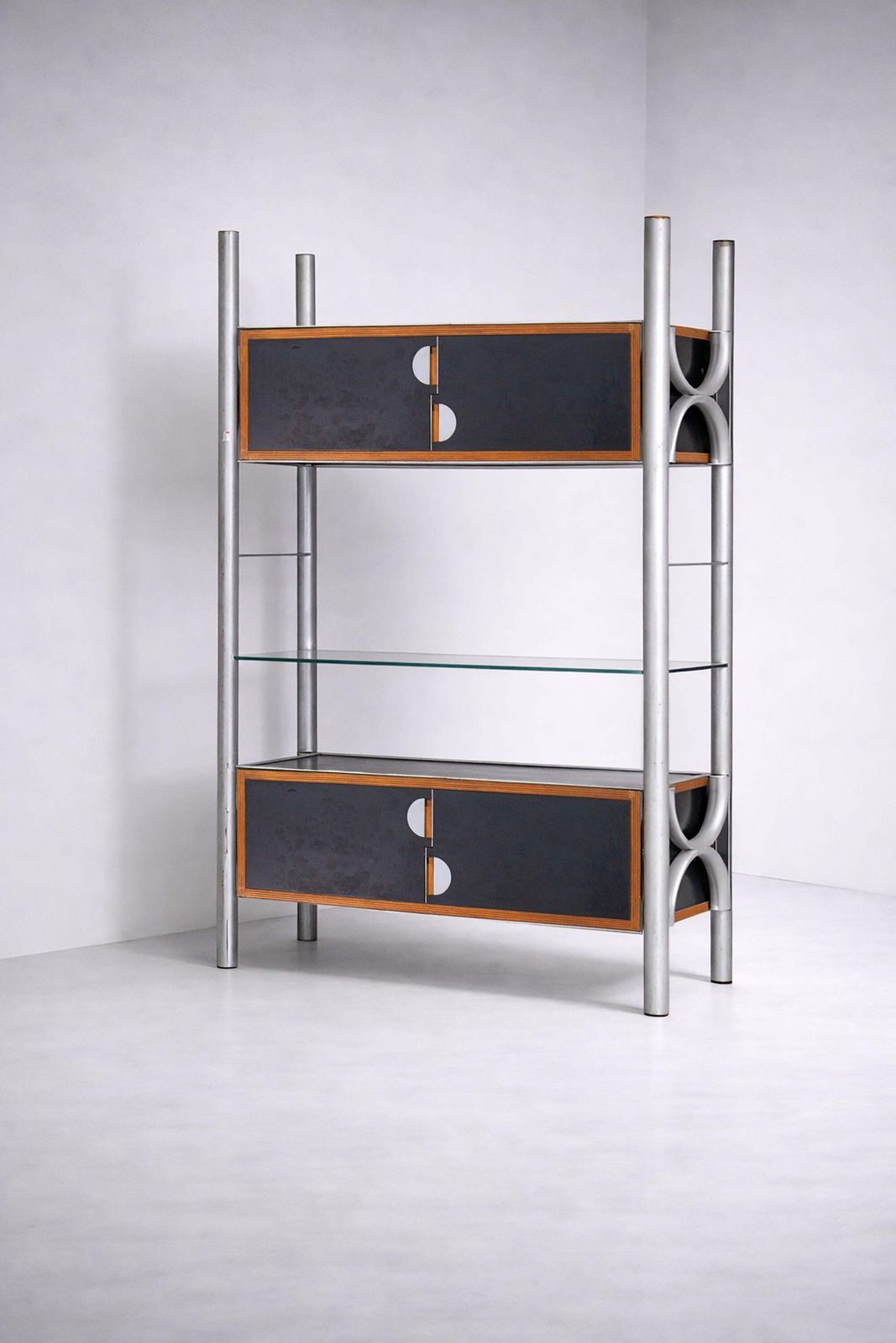 Italian Modular Ferrotipi Bookcase Room Divider, G. Malacrida & P. Resmini photo vinterior