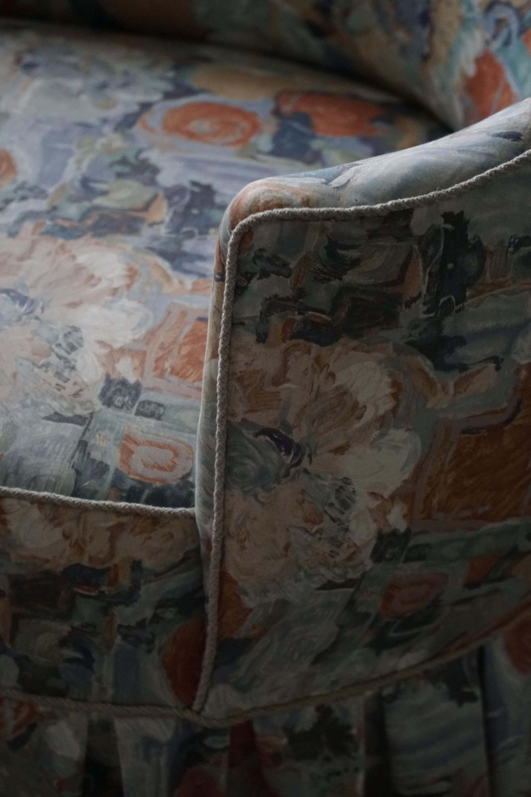 photo buy Vintage Chaise Lounge/Canape With Floral Upholstery, Danish Modern, 1950s