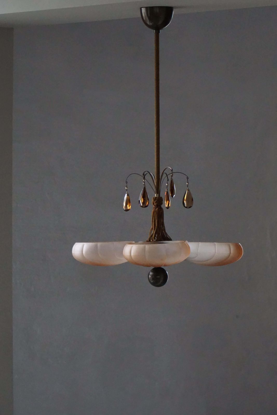 Harald Notini Chandelier, Böhlmarks, Model. 10374, Swedish Art Deco, 1930s photo for sale
