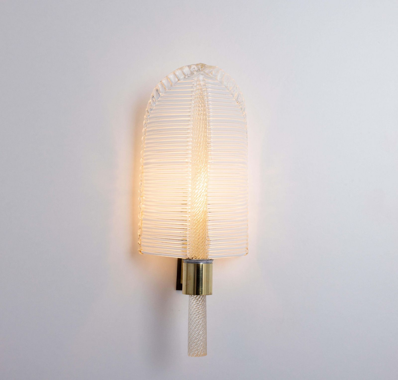 1483.0 Pair Of Murano Glass Wall Sconces By Barovier & Toso, Italy, 1970s photo