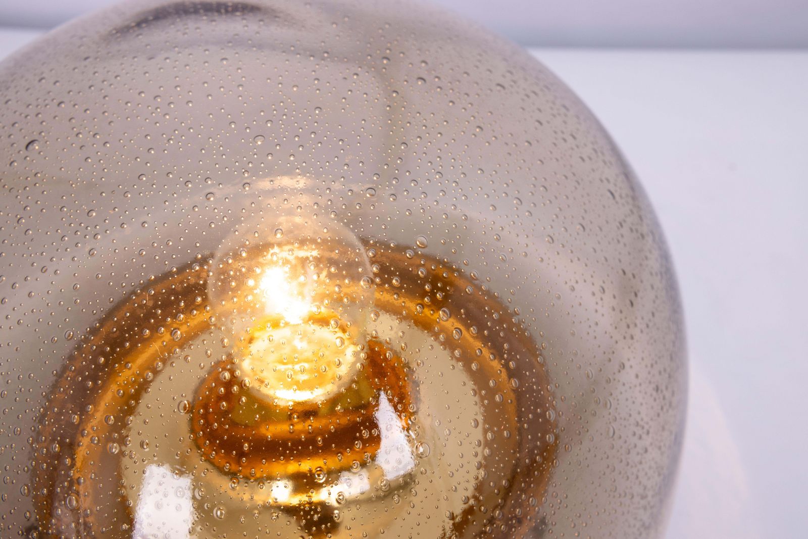 654.0 1 Of 4 Mid Century Flushmount Smoked Glass By Limburg, Germany, 1970s photo