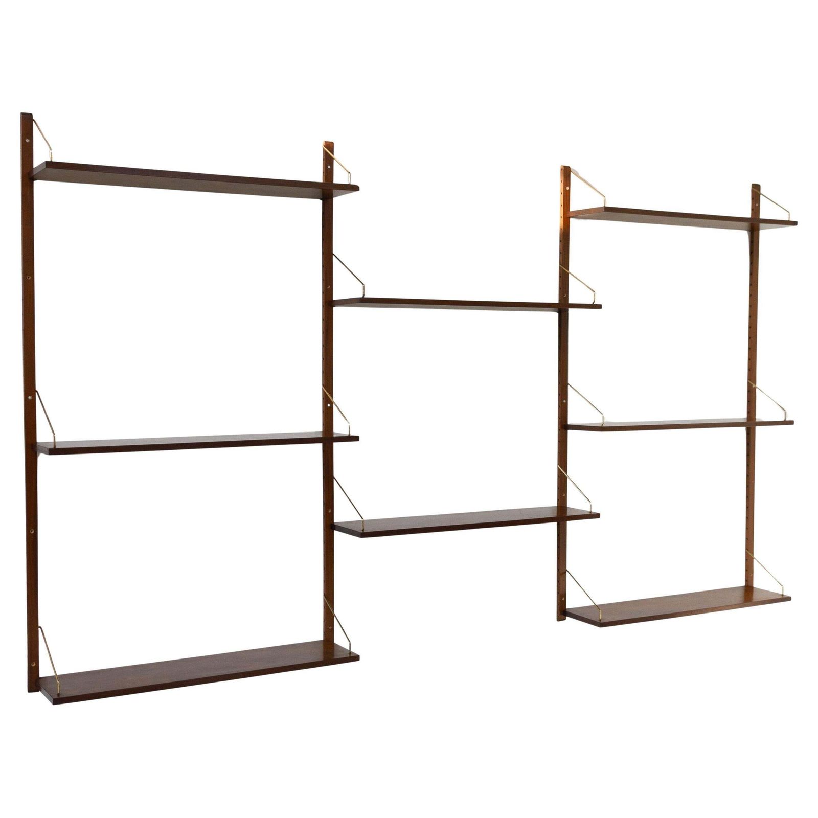 Danish Walnut Shelving System Royal By Poul Cadovius For Cado, 1950s.