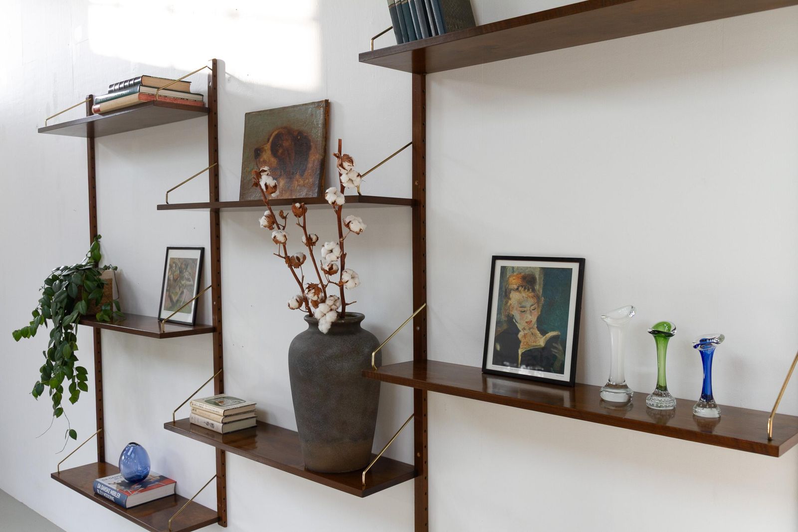 Furniture Danish Walnut Shelving System Royal By Poul Cadovius For Cado, 1950s. photo