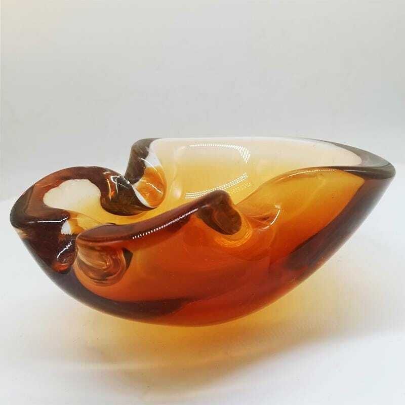 1960s Ashtray Or Catch All In Murano Glass By Flavio Poli For Seguso. Made In Italy. photo vinterior