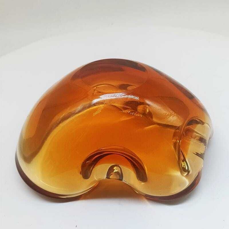 1960s Ashtray Or Catch All In Murano Glass By Flavio Poli For Seguso. Made In Italy. photo vintage