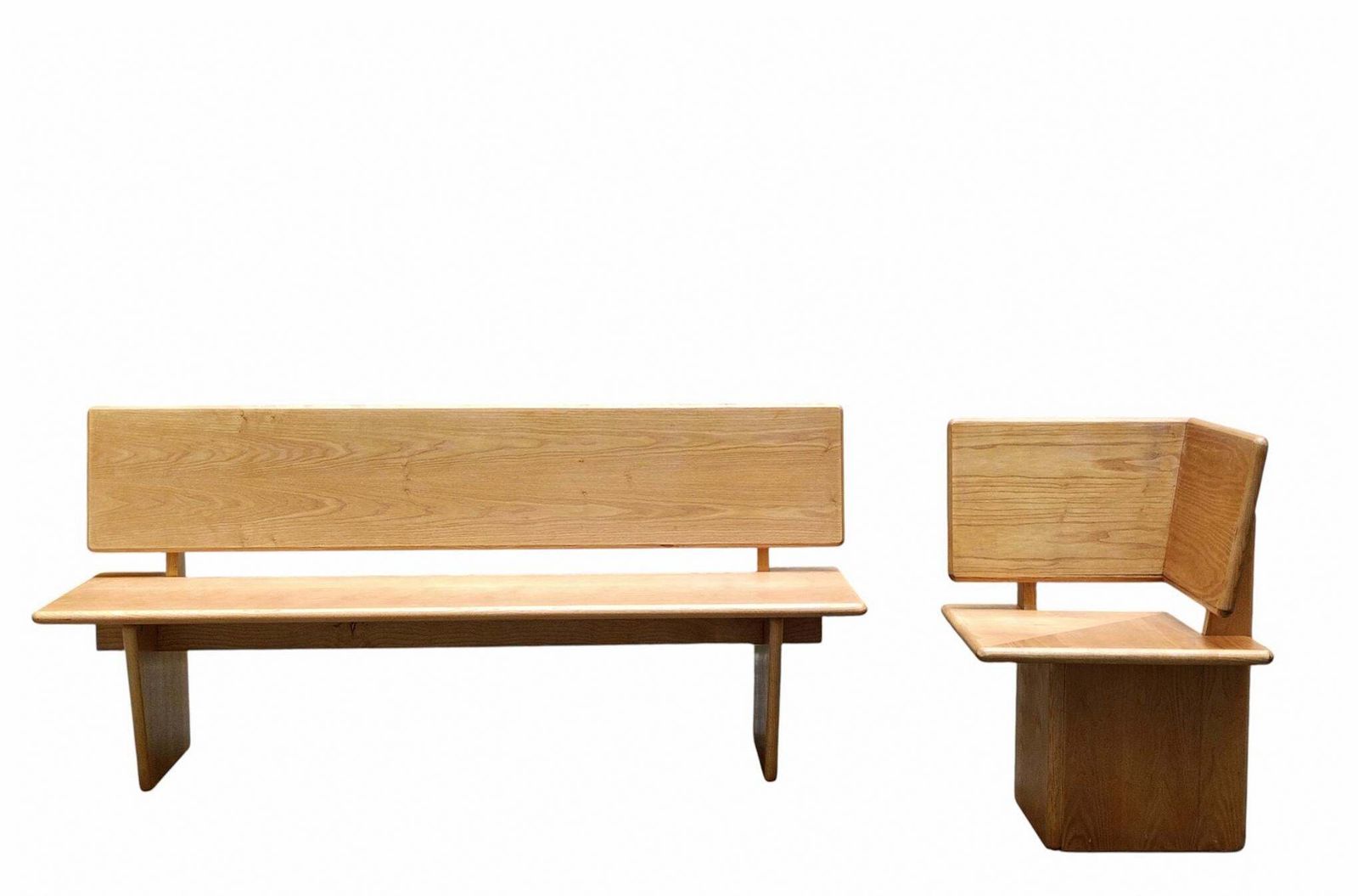 Single Oak Wood Chair Or Bench, Italy 1980s photo vinterior