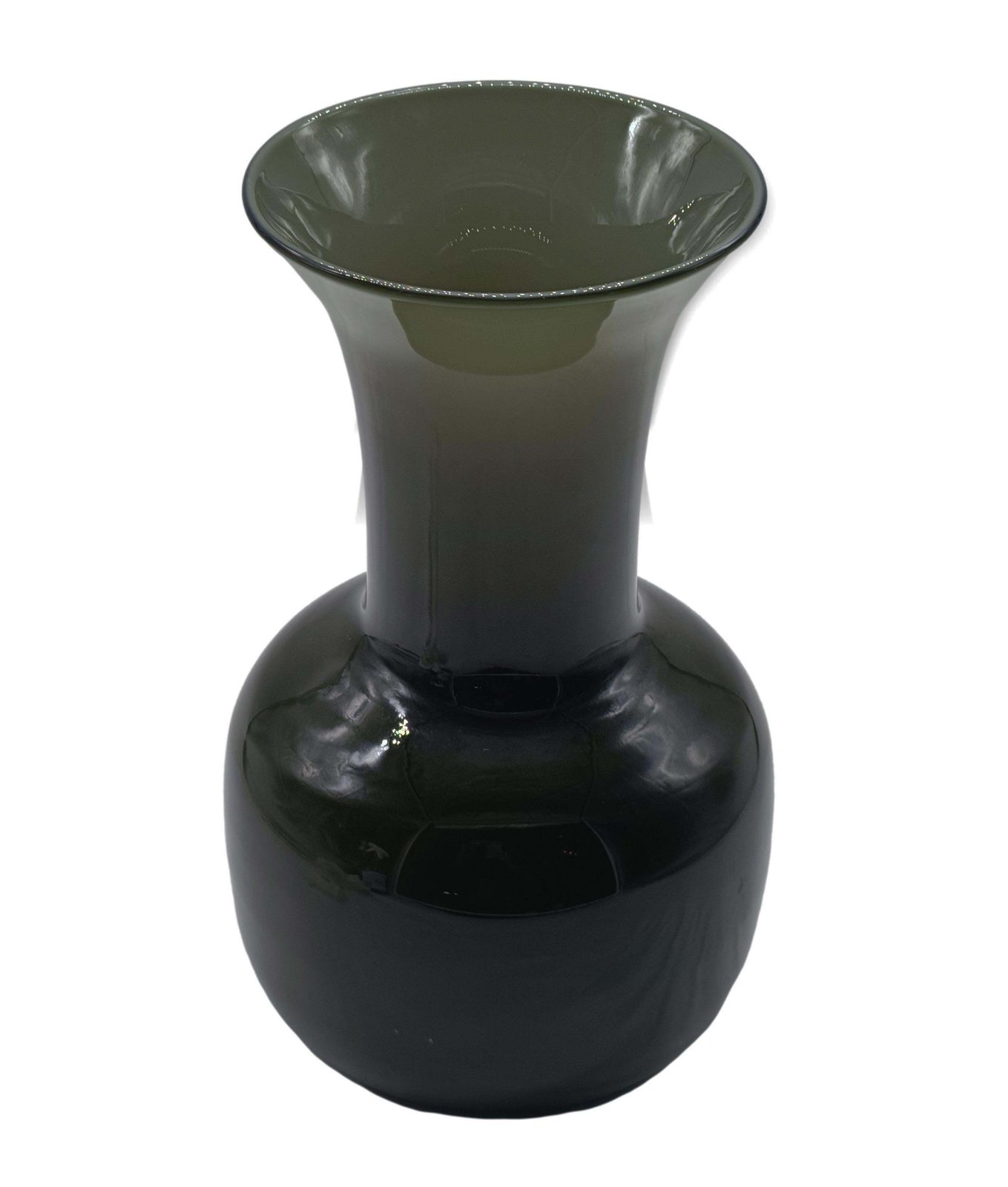 Petroleum Green Murano Glass Vase, Italy 1980s photo for sale