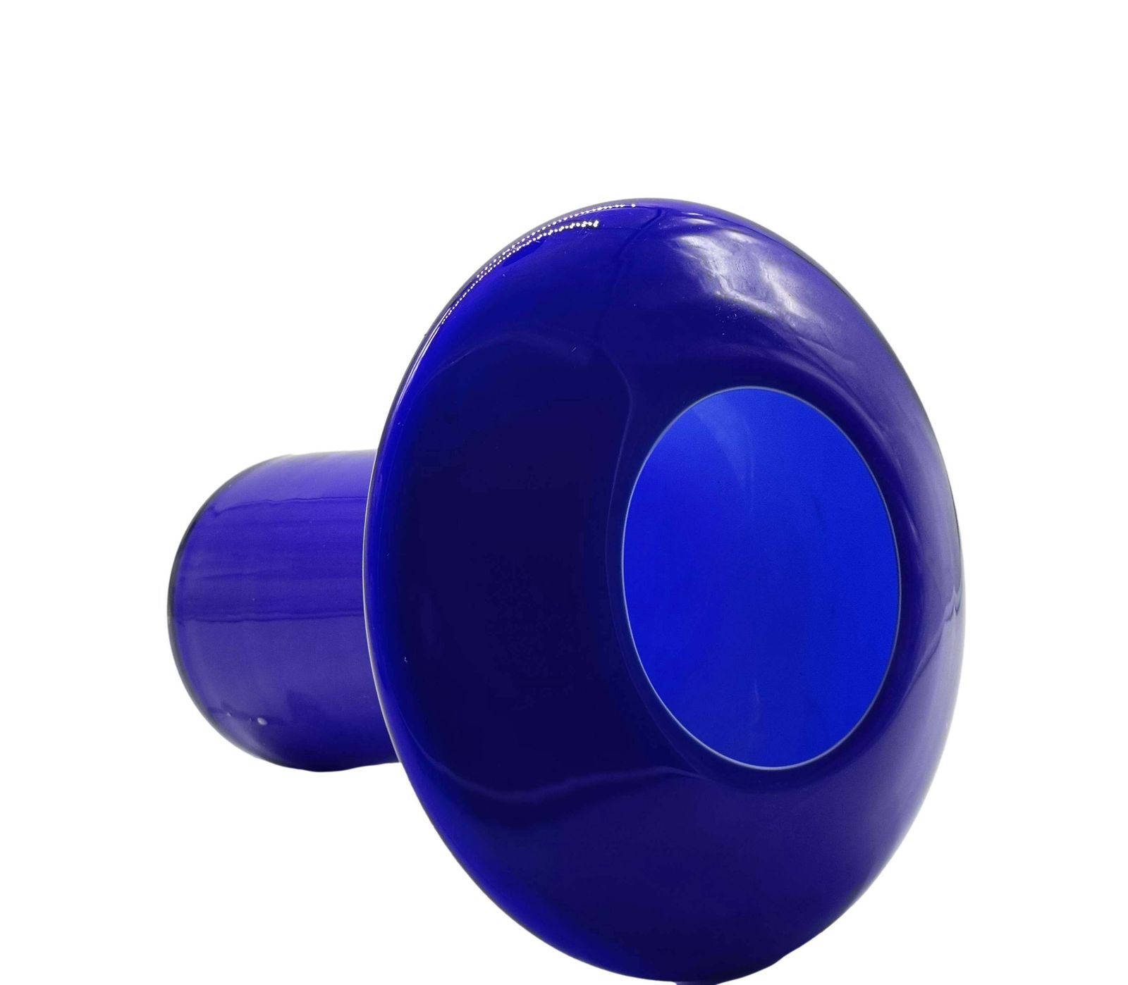 Angelo Mangiarotti For Knoll International Cobalt Blue Glass Vase, Italy 196 photo Home Decor
