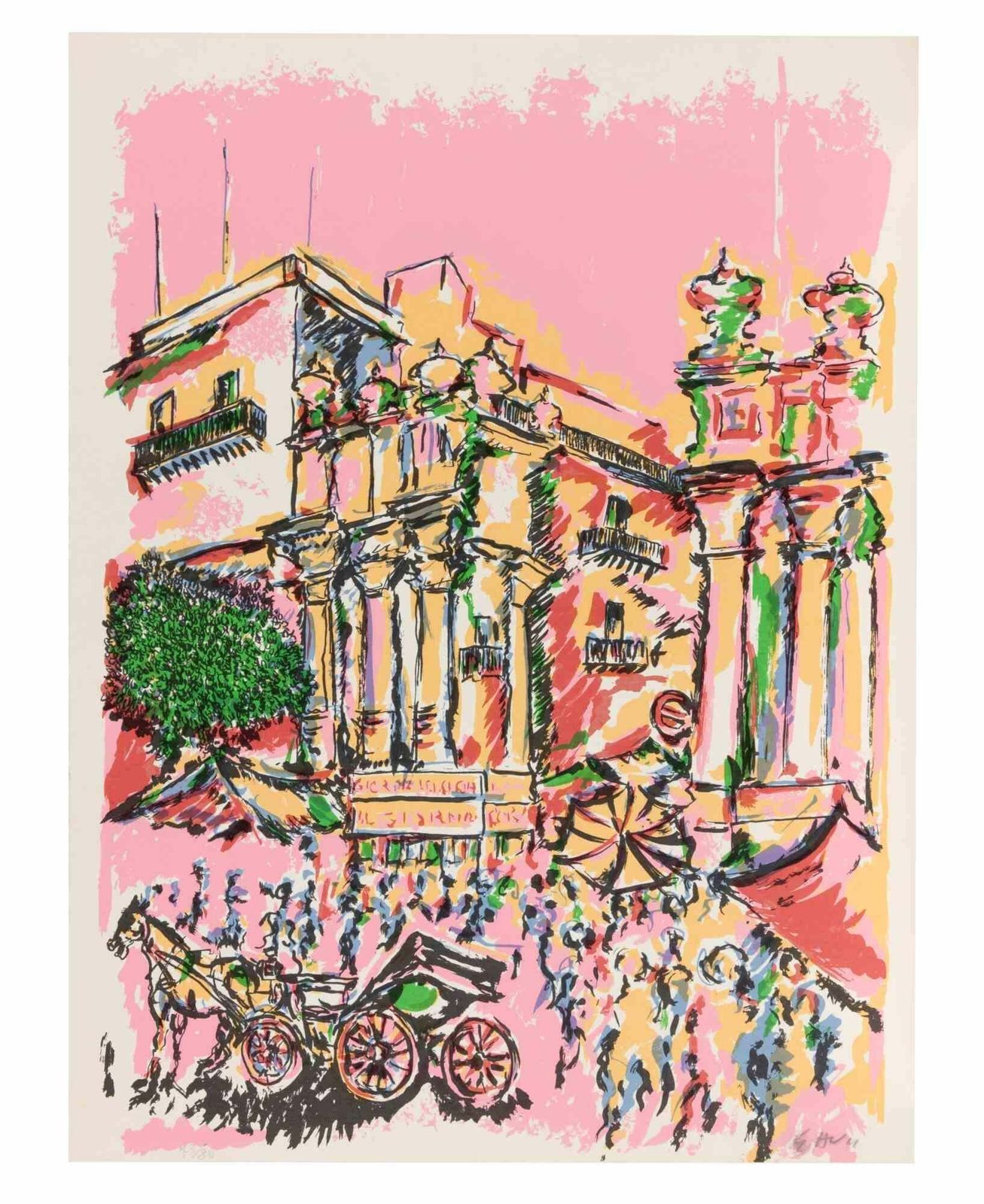 Piero Gaulithe Five Markets In Palermo   Screen Print By Piero Gauli   1970s1970s photo furniture