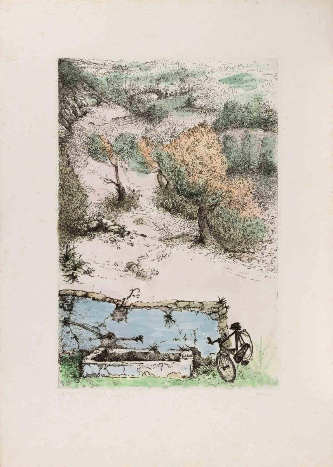 Giovanni Gromothe Picnic   Etching By Giovanni Gromo   1980s1980s