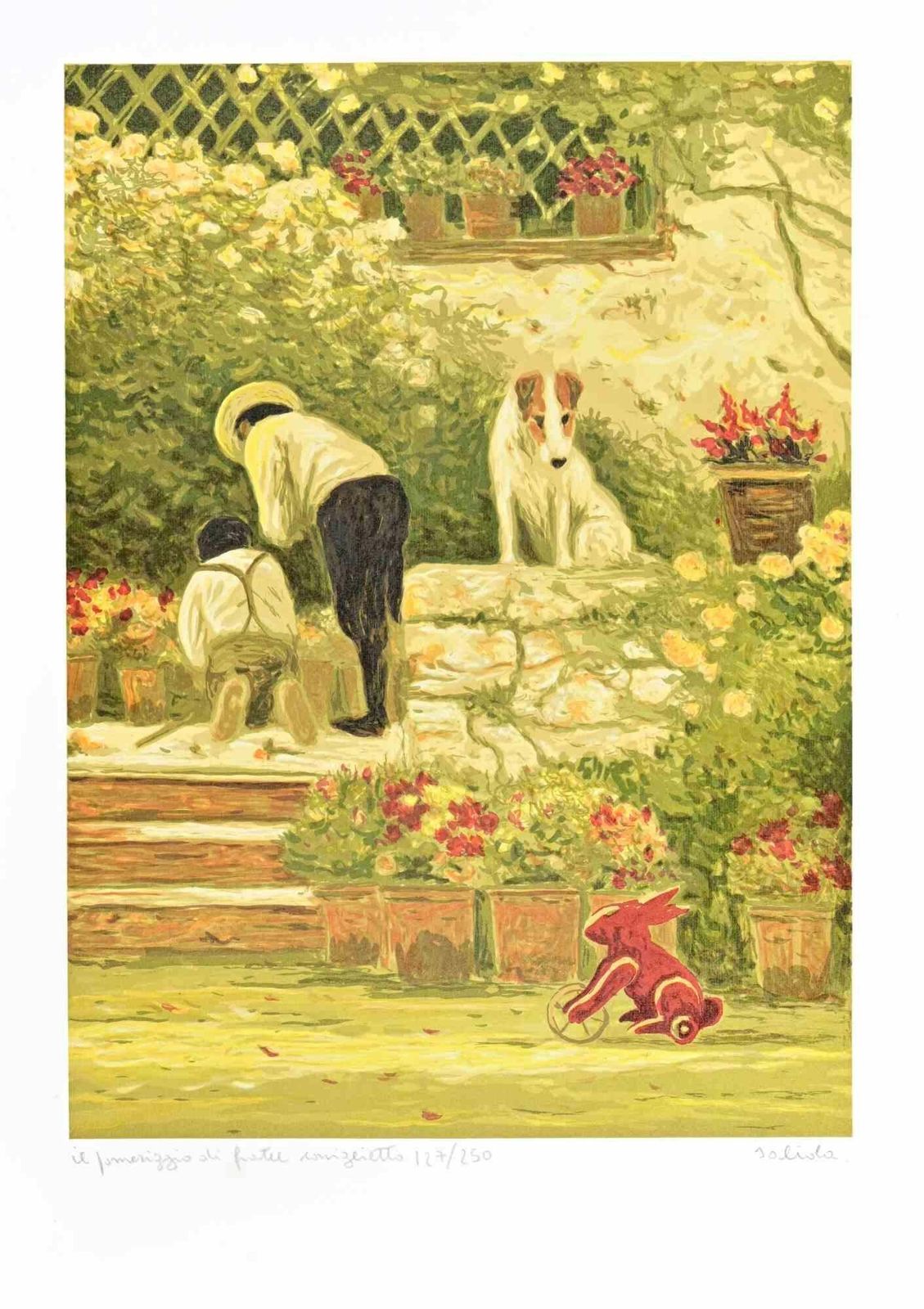 Antonio Saliolail Pomeriggio Di Fratel Coniglietto   Lithograph By Antonio Saliola   2000s2000s