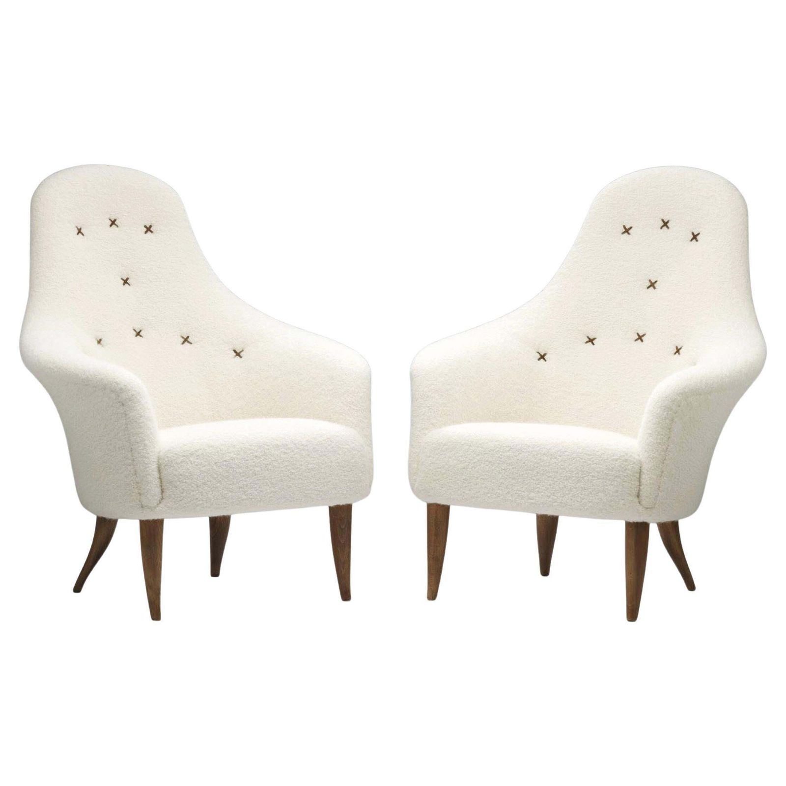 Pair Of “Adam” Easy Chairs By Kerstin Hörlin Holmquist, Sweden, 1950s