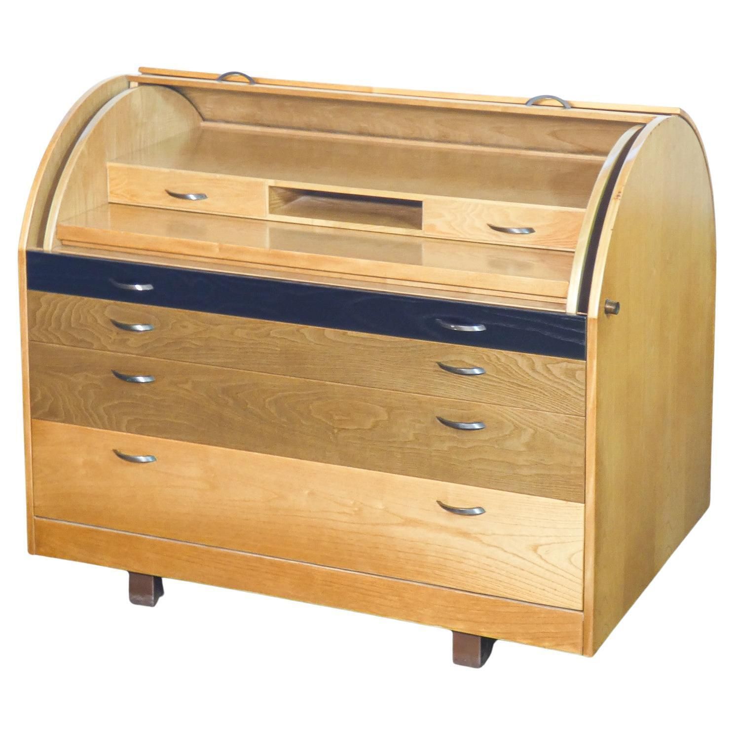 "Bauletto" Secretaire Desk, Design Giovanni Offredi For Saporiti. 1977