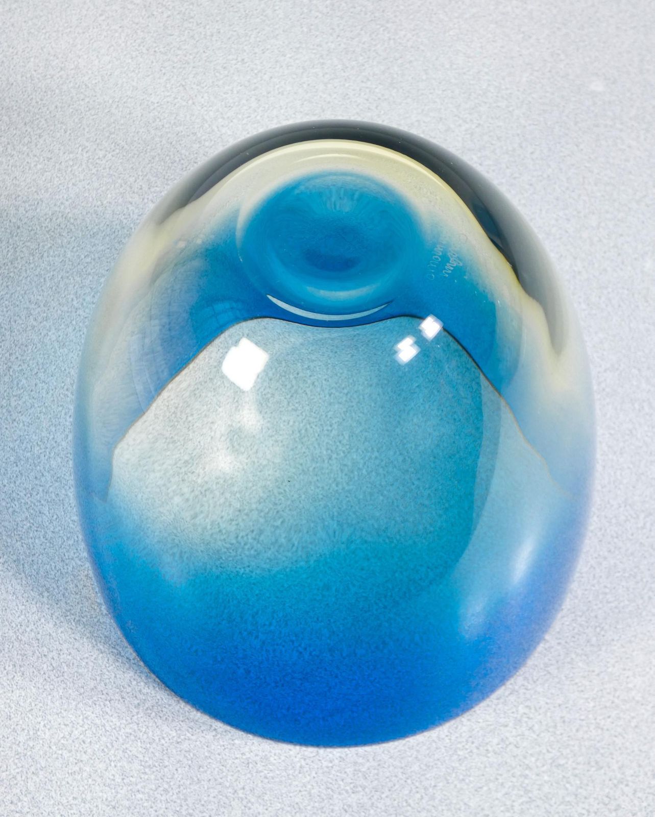 Pair Of Blown Sonorous Glass Vases, Design Alfredo Barbini. Murano, 70s photo buy