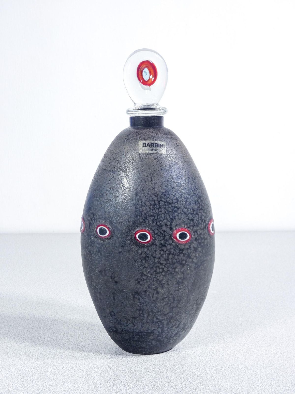 Pair Of Bottles From The Scavo Series, Design Alfredo Barbini. Murano, 70s photo for sale