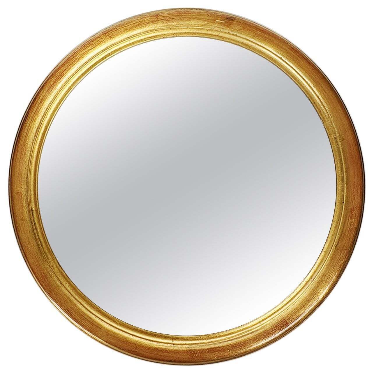 Oval Gilded Wood Mirror, 20th Century, France