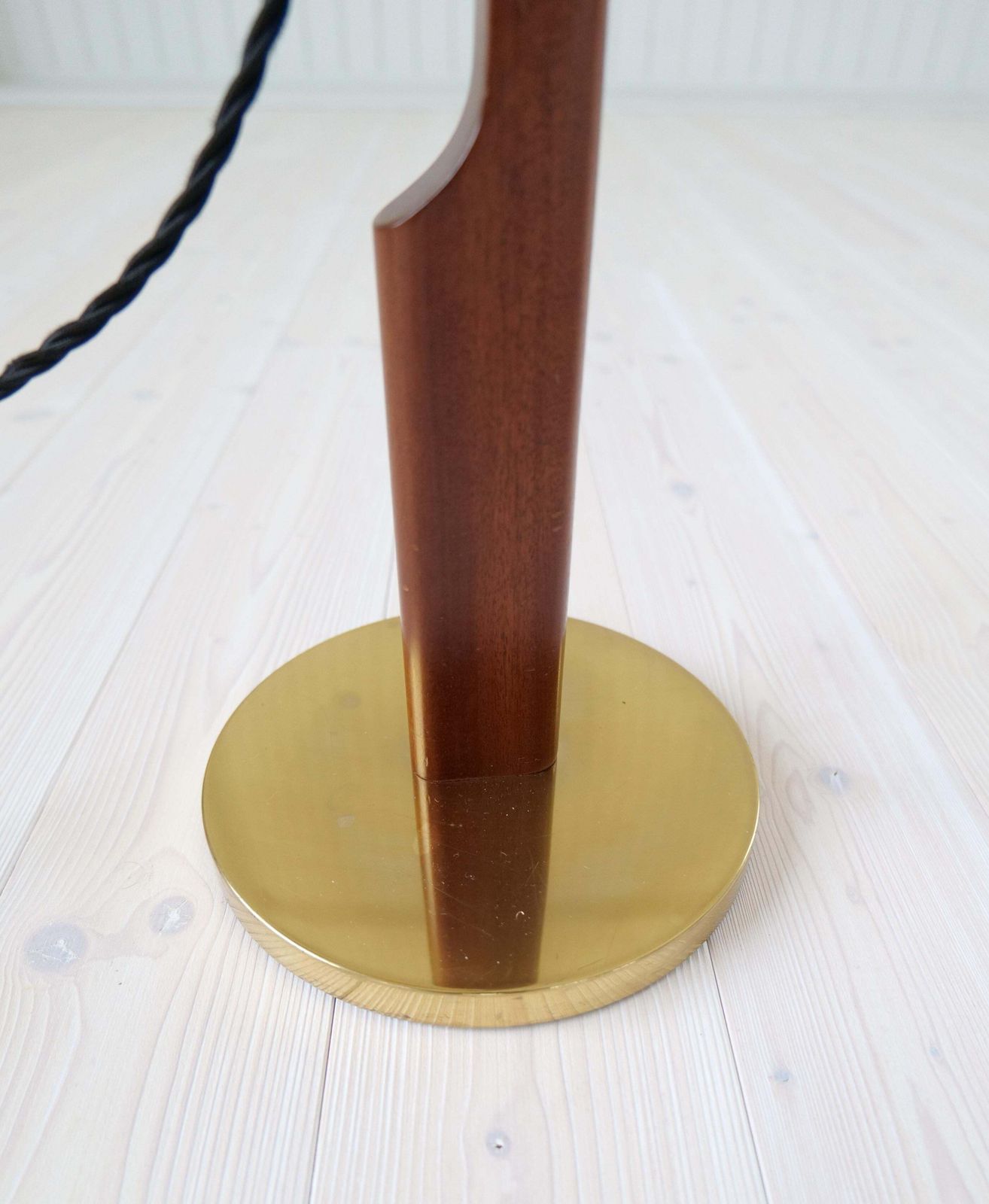 Midcentury Modern Floor Lamp, Teak And Brass Bergboms, Sweden, 1960s photo Lighting