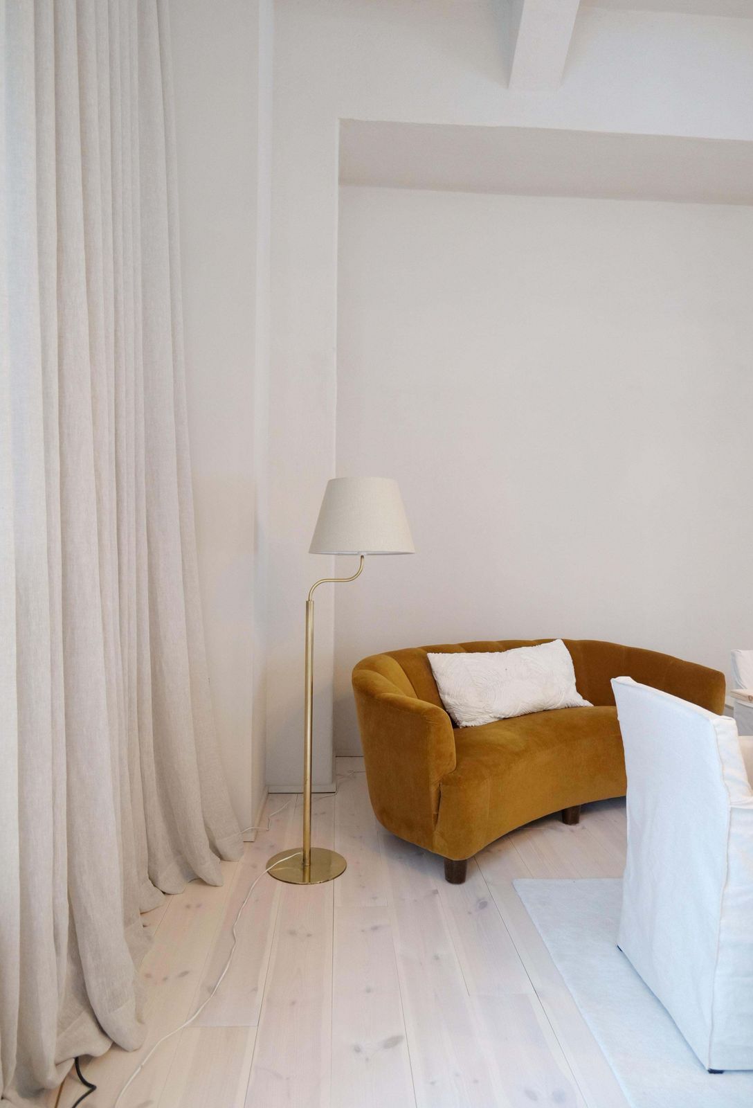 photo for sale Mid Century Modern Sculptural Brass Floor Lamps Luxus, Sweden, 1970s